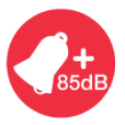 Extra-loud ring tones (85dB)