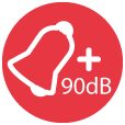Extra loud ringer (+90dB)