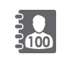 100 の名前と番号のディレクトリー