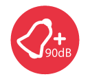 Extra-loud ringtones (+90dB)